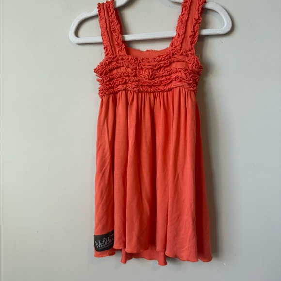 Matilda Jane Vibrant Coral Dress with Ruffles size 2T - Picture 4 of 6